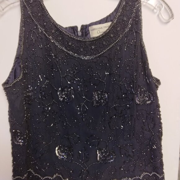 Vtg./Adrianna Papell, Navy Blue, P8 - Picture 1 of 6